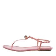 Pre-owned Lilla Gucci-sandaler i skinn
