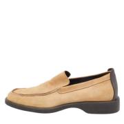 Pre-owned Beige semsket skinn Gucci flate sko