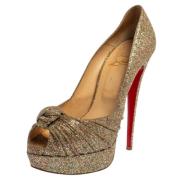 Pre-owned Metallisk stoff Christian Louboutin haeler