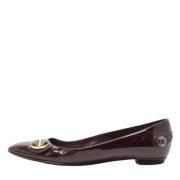 Pre-owned Burgunder Leather Louis Vuitton Flats