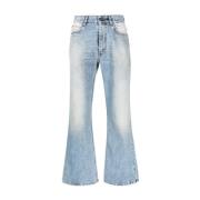 Mid-Rise Flared Jeans i Denim