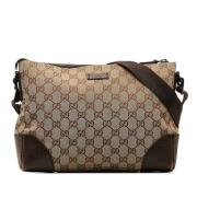 Pre-owned Brunt lerret Gucci Crossbody Bag