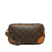 Pre-owned Brunt skinn Louis Vuitton Marly Dragonne