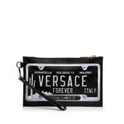 Pre-owned Svart skinn Versace Clutch