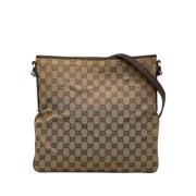 Pre-owned Brunt lerret Gucci Crossbody Bag