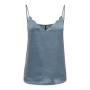 Blå V-Hals Tank Top