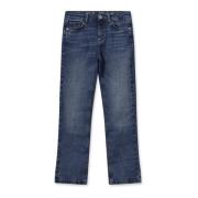 Flared Blå Jeans med Klassiske Lommer