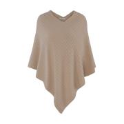 Lys Sand Cashmere Cable Poncho