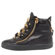 Pre-owned Svart skinn Giuseppe Zanotti joggesko