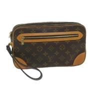 Pre-owned Brunt lerret Louis Vuitton Marly Dragonne