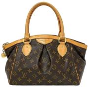 Pre-owned Brunt lerret Louis Vuitton Tivoli