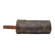 Pre-owned Brunt lerret Louis Vuitton-saken