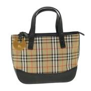 Pre-owned Brunt lerret Burberry veske