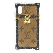 Pre-owned Brunt lerret Louis Vuitton-saken