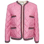 Pre-owned Rosa nylon Gucci jakke