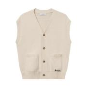 Ivory Bouclé Cardigan Vest