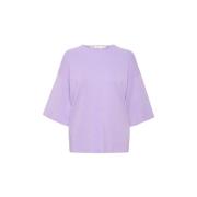 Avslappet Passform Lavendel T-Skjorte Genser