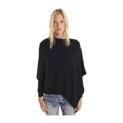 Marine Cashmere Poncho