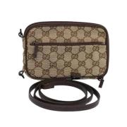 Pre-owned Beige lerret Gucci veske