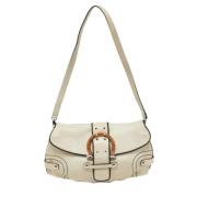 Pre-owned Beige Laer Salvatore Ferragamo skulderveske