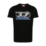 Sort T-skjorte med T-Diegor-K74 Design