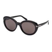 Lily-02 Sunglasses, Black/Smoke