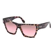 Tortoise Brown Pink Shaded Solbriller