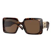 Medusa Stud Sunglasses Dark Havana/Brown
