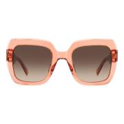 Peach/Dark Brown Shaded Sunglasses