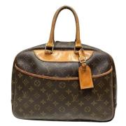 Pre-owned Brunt lerret Louis Vuitton Deauville