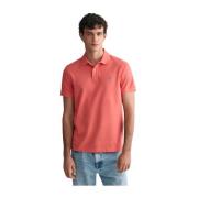 Rød Gant Shield Pique Polo Shirt T-Skjorte