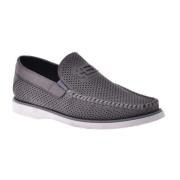 Loafer in grey perforated nubuck
