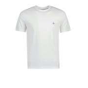 Hvit Rund Hals T-Skjorte for Menn