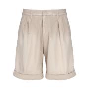 Løstsittende Beige Bermuda Shorts