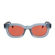 Stilige solbriller med ovale linser og firkantede armer