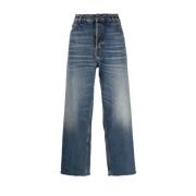 Blå Wide Jeans Oppgrader Stilig Ss23
