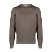 Italiensk Ull Crew-Neck Strikkeplagg