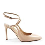 Nude Skinn Ankelstropp Pumps