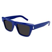 Blå og Svart Acetat Solbriller