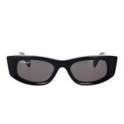 Solbriller med Ujevnt Design i Blank Svart