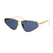 Glamorøse Cat-Eye Solbriller med Blå Organiske Linser