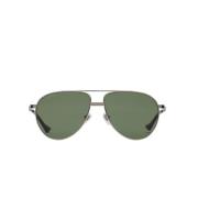 Metall Aviator Solbriller med Grønne Linser