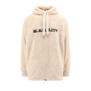 Beige Sweatshirt med Justerbar Hette