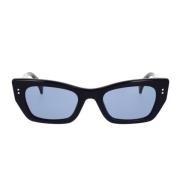 Cat-Eye Solbriller med Blå Linser
