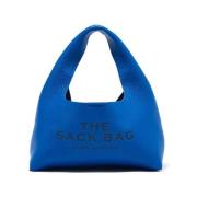 Blå Mini Sack Bag med Magnetisk Lukking