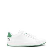 Hvite Sneakers med Limegrønne Detaljer