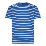 Blå Stripete Polo T-skjorter