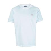 Lysblå bomull T-skjorte med kompass patch