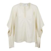 Vanilla Top Drape Sleeve - Oversized Feminin Bluse