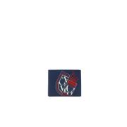 Marineblå Lommebok i Skinn med CH Logo